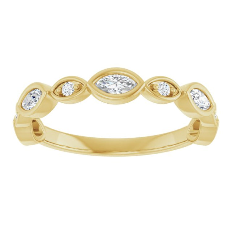 14K Yellow 3/8 CTW Lab-Grown Diamond  Anniversary Band