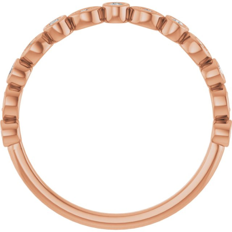 14K Rose 1/6 CTW Lab-Grown Diamond  Anniversary Band