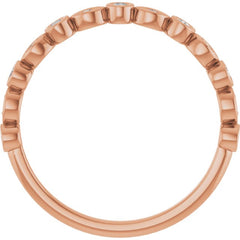 14K Rose 1/6 CTW Lab-Grown Diamond  Anniversary Band