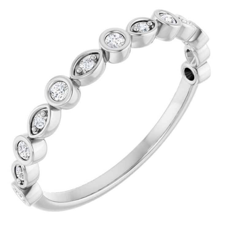 14K White 1/6 CTW Lab-Grown Diamond  Anniversary Band