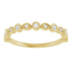 14K Yellow 1/6 CTW Lab-Grown Diamond  Anniversary Band