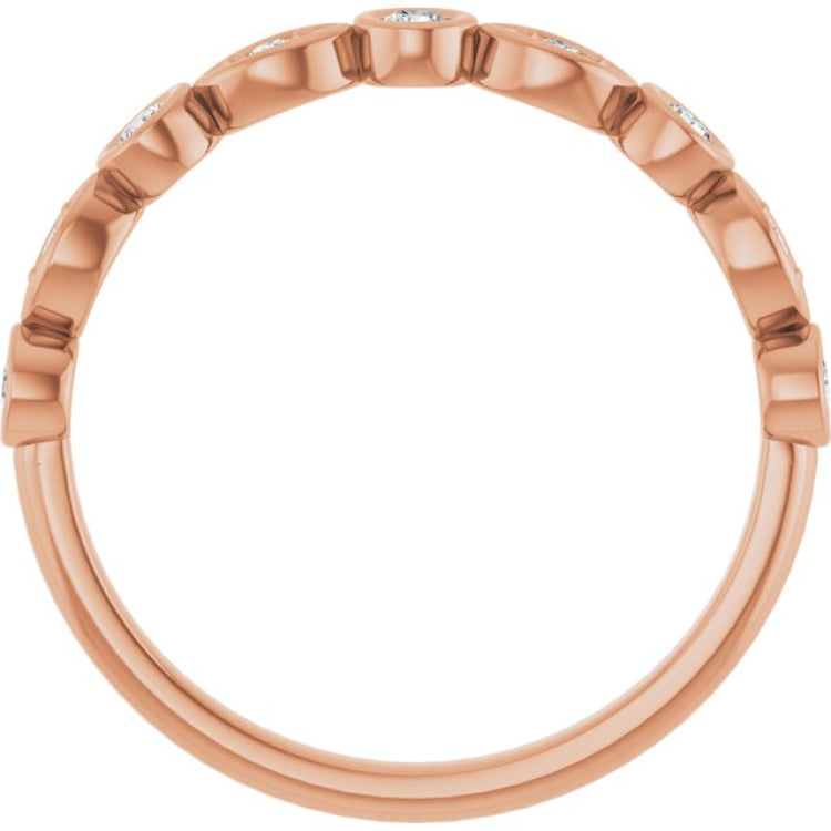 14K Rose 1/5 CTW Lab-Grown Diamond  Anniversary Band