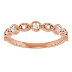 14K Rose 1/5 CTW Lab-Grown Diamond  Anniversary Band