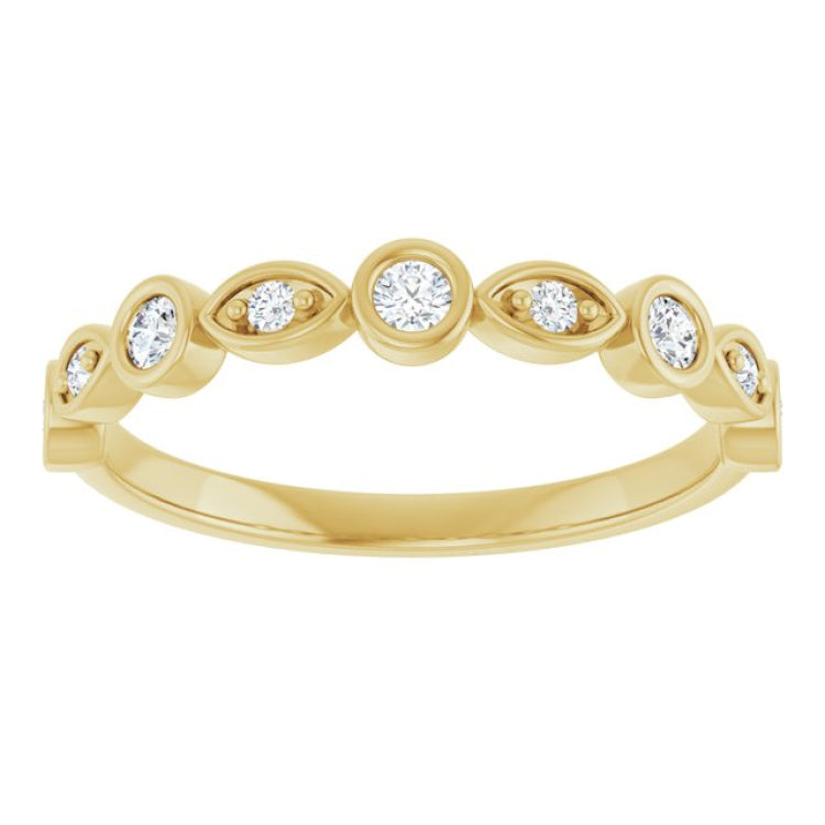 14K Yellow 1/5 CTW Lab-Grown Diamond  Anniversary Band