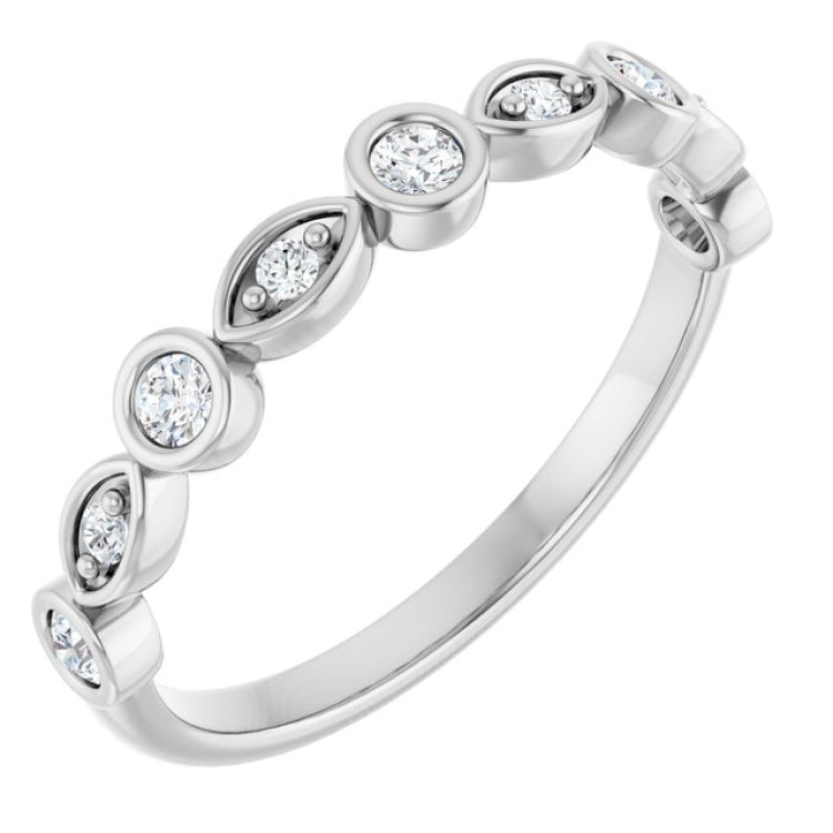 Platinum 1/5 CTW Lab-Grown Diamond  Anniversary Band