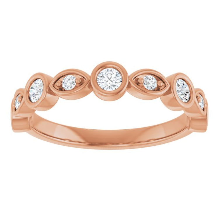 14K Rose 1/3 CTW Lab-Grown Diamond  Anniversary Band