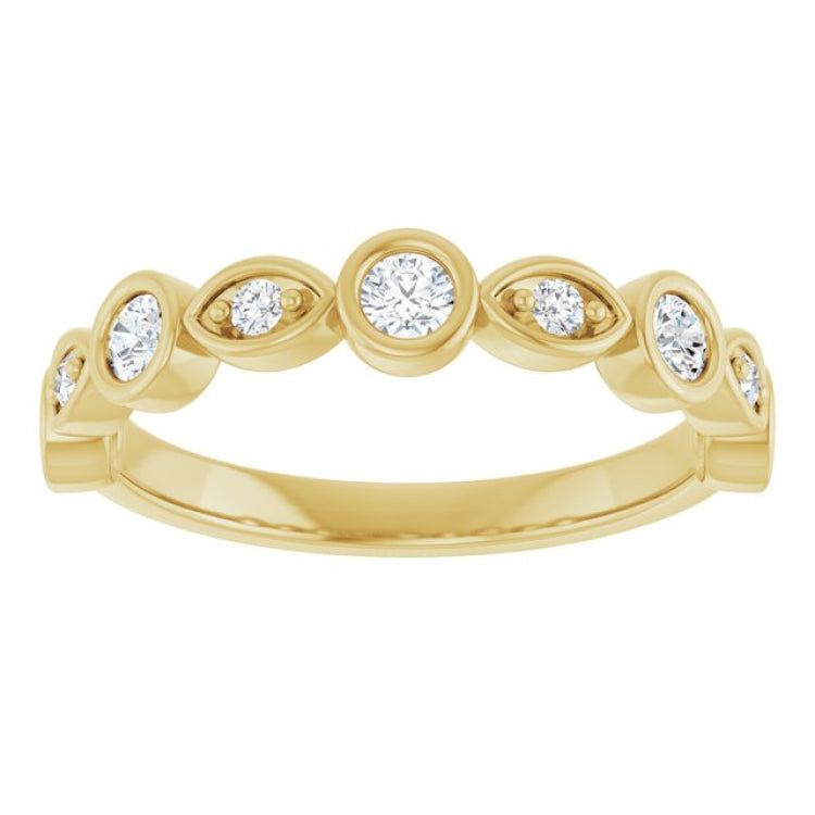 14K Yellow 1/3 CTW Lab-Grown Diamond  Anniversary Band