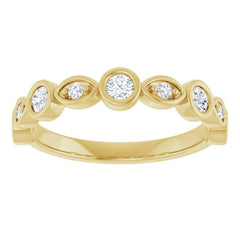 14K Yellow 1/3 CTW Lab-Grown Diamond  Anniversary Band