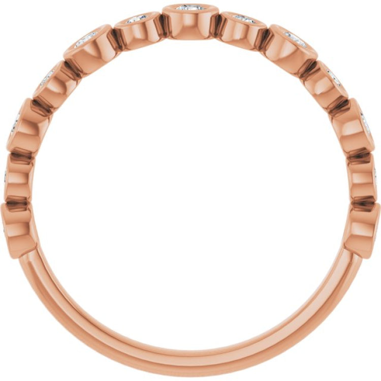 14K Rose 1/3 CTW Lab-Grown Diamond  Anniversary Band