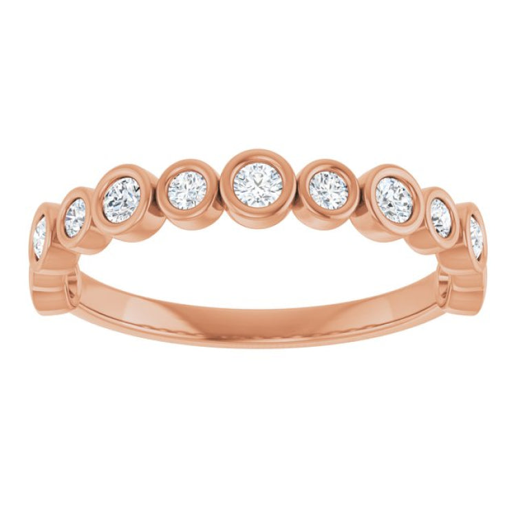 14K Rose 1/3 CTW Lab-Grown Diamond  Anniversary Band