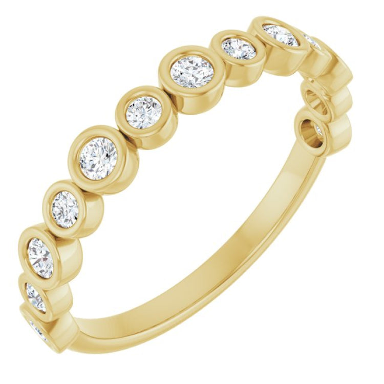 14K Yellow 1/3 CTW Lab-Grown Diamond  Anniversary Band