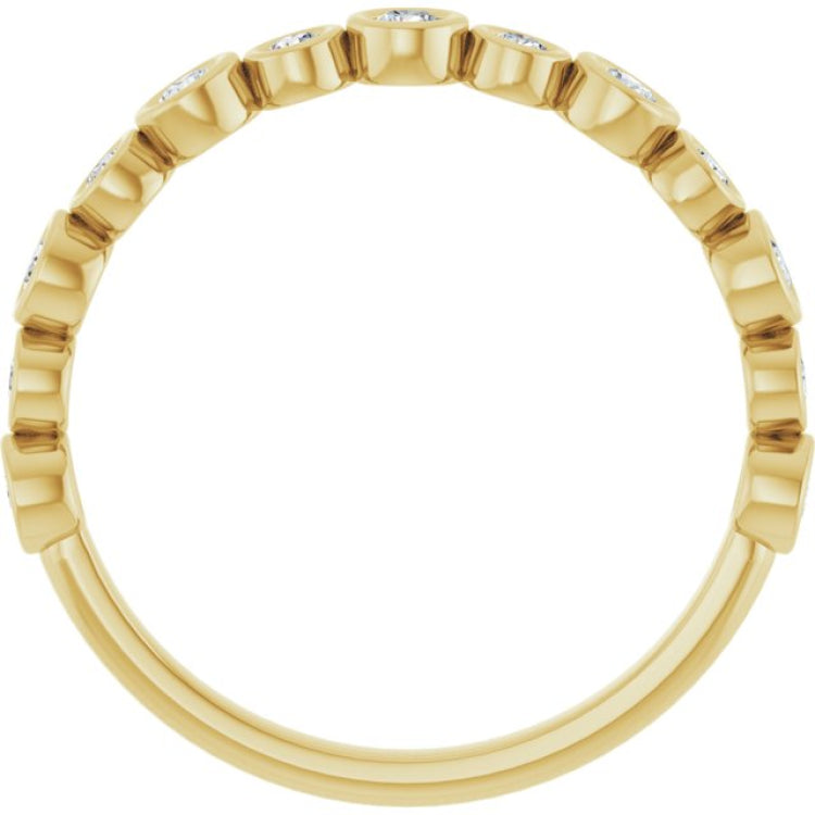 14K Yellow 1/3 CTW Lab-Grown Diamond  Anniversary Band