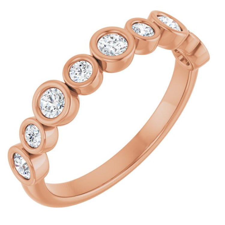 14K Rose 3/8 CTW Lab-Grown Diamond  Anniversary Band