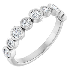 14K White 3/8 CTW Lab-Grown Diamond  Anniversary Band