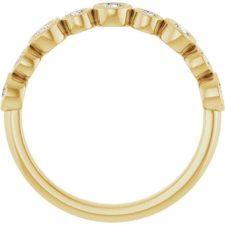 14K Yellow 3/8 CTW Lab-Grown Diamond  Anniversary Band