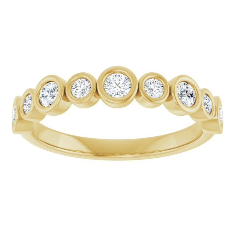 14K Yellow 3/8 CTW Lab-Grown Diamond  Anniversary Band
