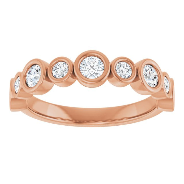 14K Rose 5/8 CTW Lab-Grown Diamond  Anniversary Band