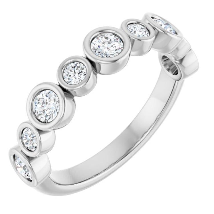 14K White 5/8 CTW Lab-Grown Diamond  Anniversary Band