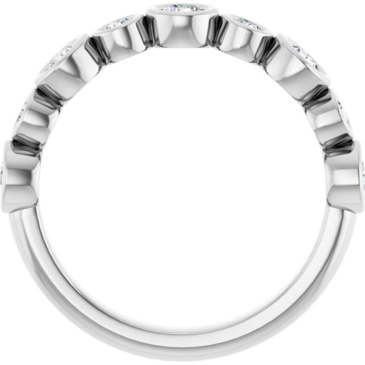 14K White 5/8 CTW Lab-Grown Diamond  Anniversary Band