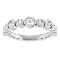 14K White 5/8 CTW Lab-Grown Diamond  Anniversary Band