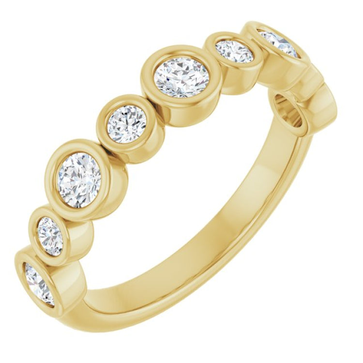 14K Yellow 5/8 CTW Lab-Grown Diamond  Anniversary Band
