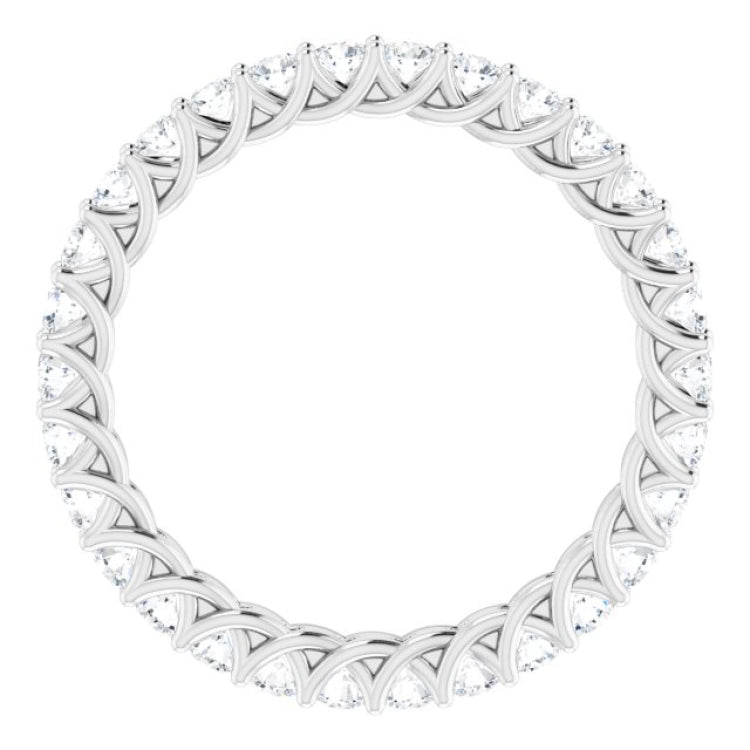 14K White 9/10 CTW Lab-Grown Diamond  Eternity Band