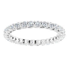 14K White 9/10 CTW Lab-Grown Diamond  Eternity Band