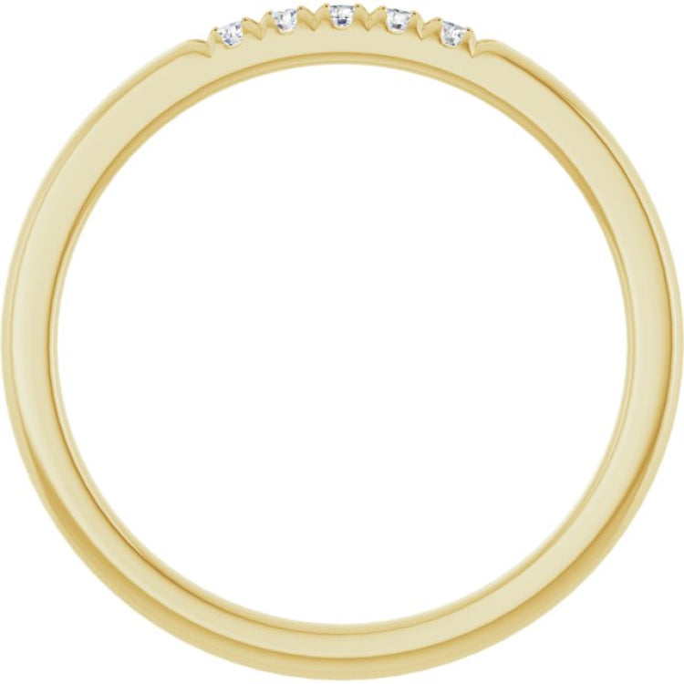 14K Yellow .08 CTW Lab-Grown Diamond French-Set Anniversary Band