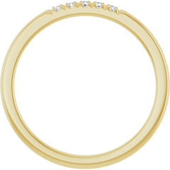 14K Yellow .08 CTW Lab-Grown Diamond French-Set Anniversary Band