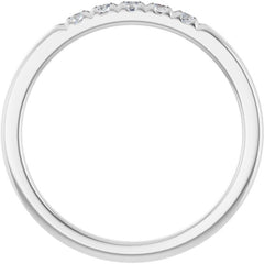14K White 1/6 CTW Lab-Grown Diamond French-Set Anniversary Band