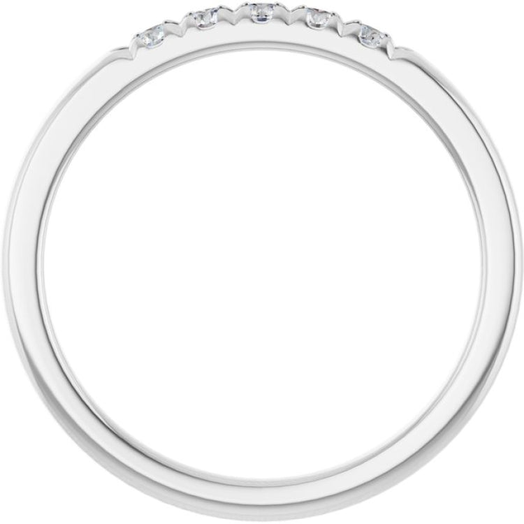 Platinum 1/6 CTW Lab-Grown Diamond French-Set Anniversary Band