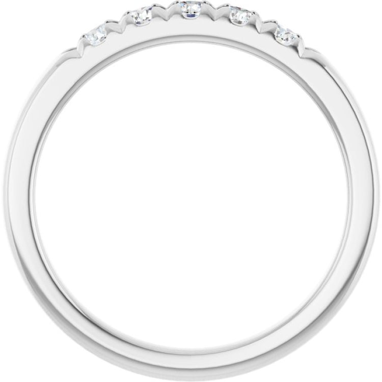 Platinum 1/3 CTW Lab-Grown Diamond French-Set Anniversary Band