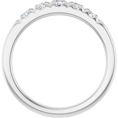 14K White 1/2 CTW Lab-Grown Diamond French-Set Anniversary Band