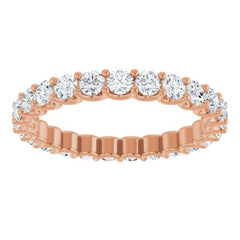 14K Rose 1 3/8 CTW Natural Diamond Eternity Band Size 5