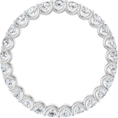 14K White 1 3/8 CTW Natural Diamond Eternity Band Size 5