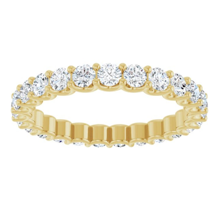 14K Yellow 1 3/8 CTW Natural Diamond Eternity Band Size 5