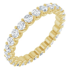14K Yellow 1 3/8 CTW Natural Diamond Eternity Band Size 5.5