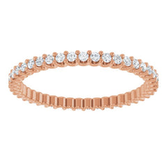 14K Rose 1 1/2 CTW Natural Diamond Eternity Band Size 7