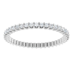 14K White 1 1/2 CTW Natural Diamond Eternity Band Size 7
