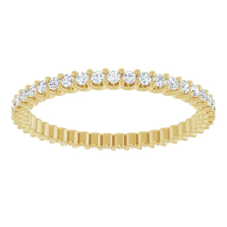 14K Yellow 1 3/4 CTW Natural Diamond Eternity Band Size 5.5