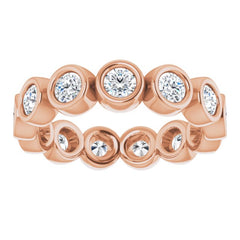 14K Rose 1 1/6 CTW Natural Diamond Eternity Band
