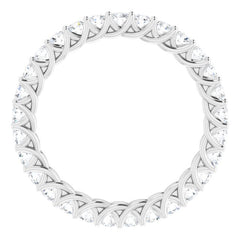 14K White 3/4 CTW Natural Diamond Eternity Band