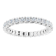 14K White 3/4 CTW Natural Diamond Eternity Band