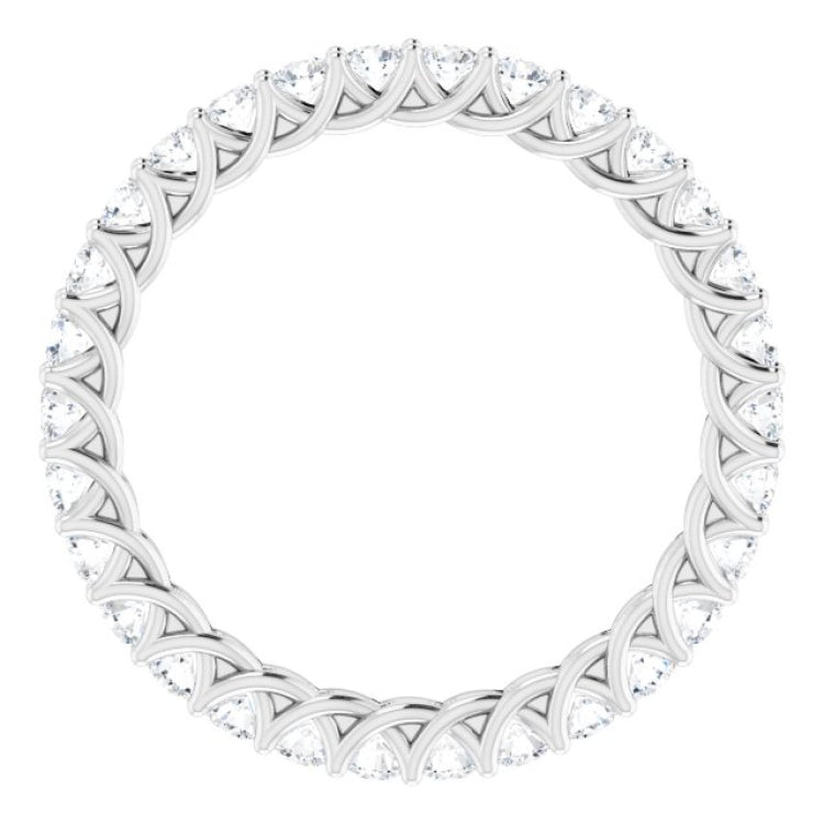 14K White 3/4 CTW Natural Diamond Eternity Band