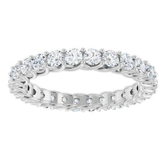 14K White 1 3/8 CTW Natural Diamond Eternity Band