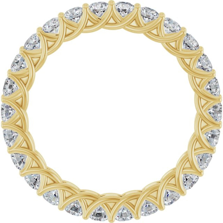 14K Yellow 1 1/2 CTW Natural Diamond Eternity Band