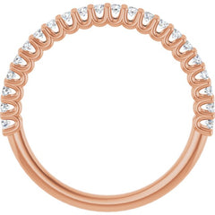 14K Rose 1/4 CTW Natural Diamond Anniversary Band