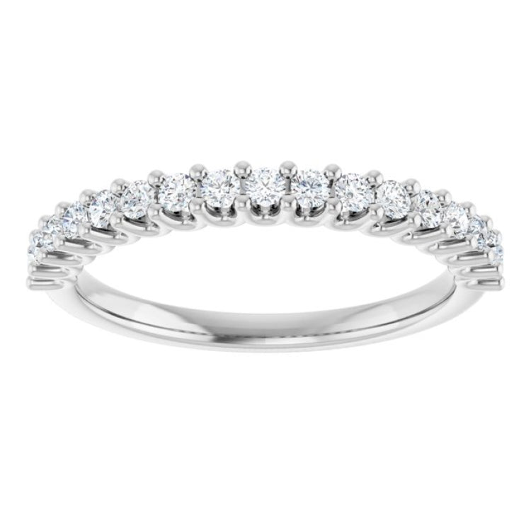 14K White 1/3 CTW Natural Diamond Anniversary Band