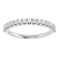 14K White 1/3 CTW Natural Diamond Anniversary Band