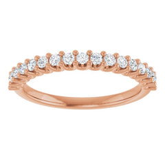 14K Rose 1/3 CTW Natural Diamond Anniversary Band